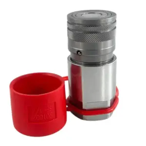 1/2″ Flat Face Hydraulic Quick Coupler (Female) – 3/4″ SAE O-Ring Boss (ORB) Thread (1-1/16″-12 UNF)
