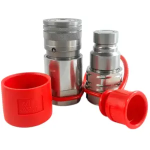 1/2" Flat Face Hydraulic Quick Coupler Set – M22 Thread