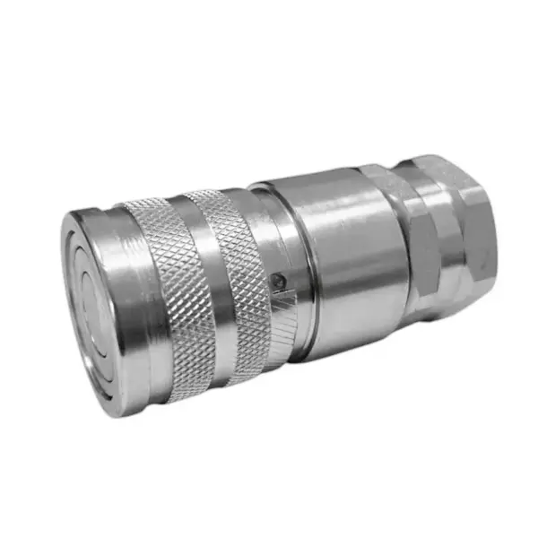 FF-12 F NPT12 1/2" body Size Flat Face Female Coupler With NPT 1/2" Thread ISO 16028