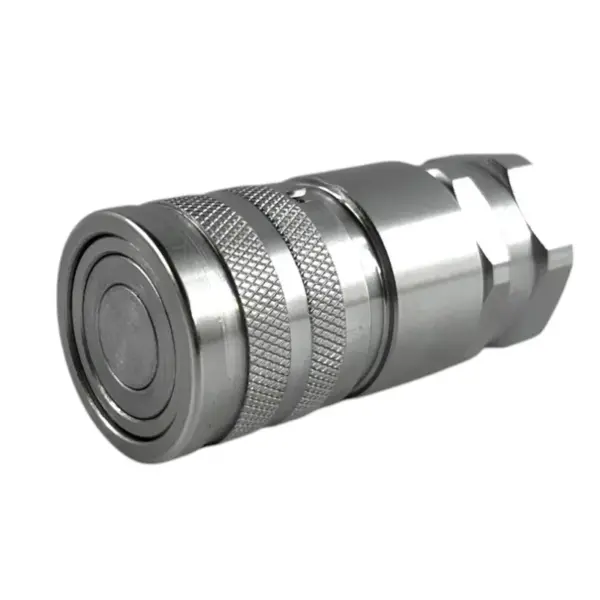 FF-12 F NPT34 1/2" Body Size Flat Face Female Coupler with 3/4" NPT Female Thread ISO 16028 Standard