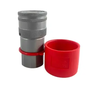 FF-12 F NPT38 1/2" Body Size Flat Face Female Coupler with NPT 3/8" Thread Zinc-Nickel Plating ISO 16028