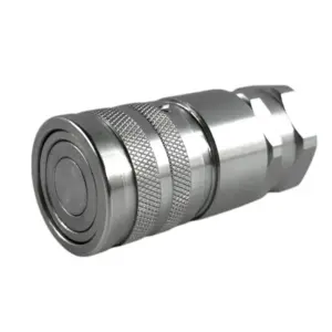 FF-12 F SAE34 1/2" Body Size Flat Face Female Coupler with SAE 3/4 Tube Thread (1-1/16″-12 UNF) ISO 16028