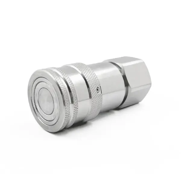 3/4″ Flat Face High Flow Hydraulic Quick Connect Female Coupler, 1″ SAE Thread