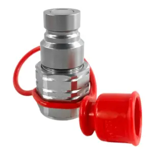 1/2" Flat Face Hydraulic Quick Connect Male Coupler – 3/4” NPT Thread