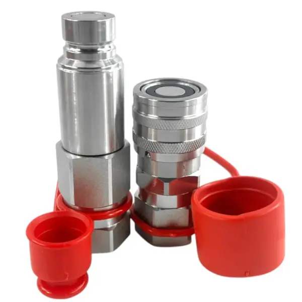 Flat Face Connect Under Pressure Hydraulic Quick Connect Coupler Set, 1/2″ NPT Thread
