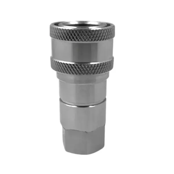 Kubota 7J612 66323 Replacement Female Hydraulic Quick Coupler ISO B 1/4" Body Size NPT 1/4" Thread