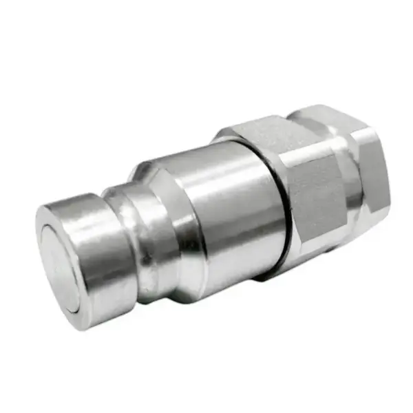 1″ Flat Face High Flow Hydraulic Quick Connect Male Coupler – 1″ SAE (1-1/4″-12 UNF)