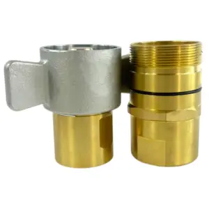 WSC 38 NPT 112 Wet line Wing Nut Brass Quick Coupler NPT 1 1/2" Thread